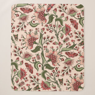 Nahtloses Muster mit fantasievollen Blume, natürli Sherpadecke