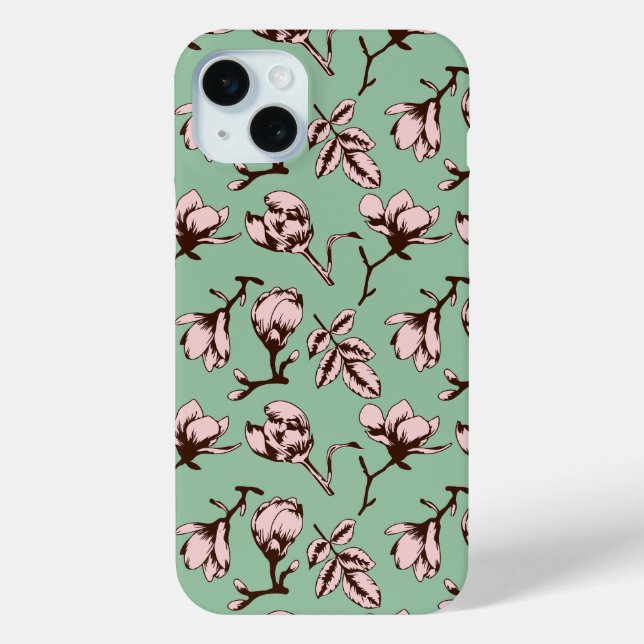 Nahtloses Muster mit Frühlingsknospen der Blume Case-Mate iPhone Hülle (Rückseite)