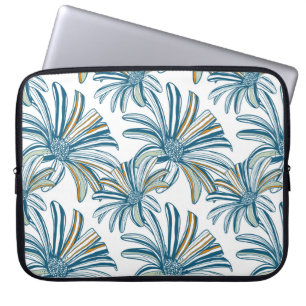 Nahtloses Muster mit gerbera Blume. Vintag Laptopschutzhülle