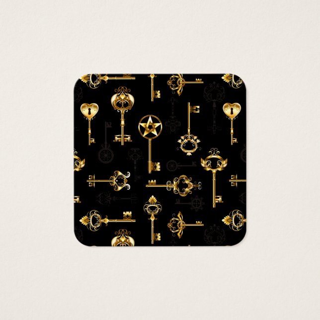 Nahtloses Muster mit Golden Keys (Vorderseite)