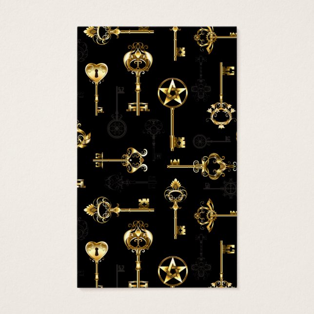 Nahtloses Muster mit Golden Keys (Vorderseite)
