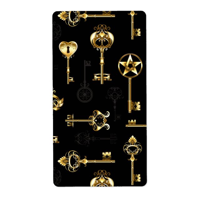 Nahtloses Muster mit Golden Keys (Vorne)