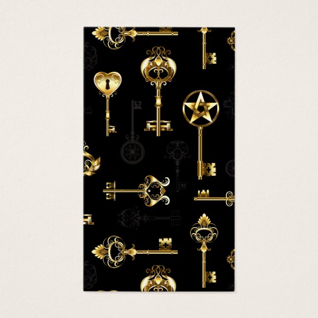 Nahtloses Muster mit Golden Keys (Vorderseite)