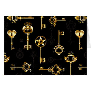 Nahtloses Muster mit Golden Keys