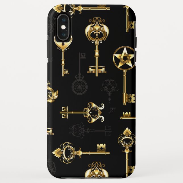 Nahtloses Muster mit Golden Keys Case-Mate iPhone Hülle (Rückseite)