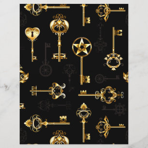 Nahtloses Muster mit Golden Keys Flyer