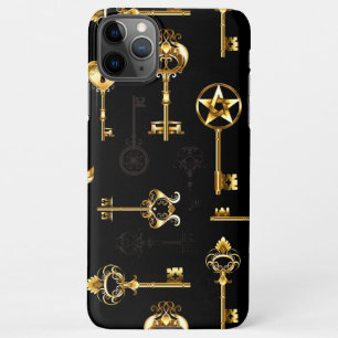 Nahtloses Muster mit Golden Keys iPhone 11Pro Max Hülle