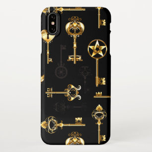 Nahtloses Muster mit Golden Keys iPhone Hülle