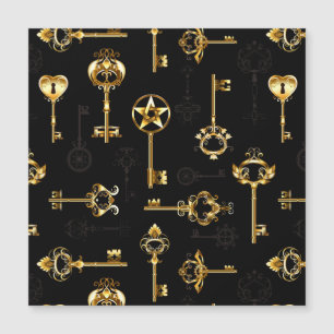 Nahtloses Muster mit Golden Keys Magnetkarte