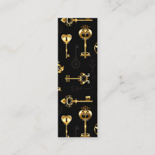 Nahtloses Muster mit Golden Keys Telefonnummerkarte