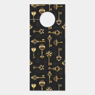 Nahtloses Muster mit Golden Keys Türanhänger