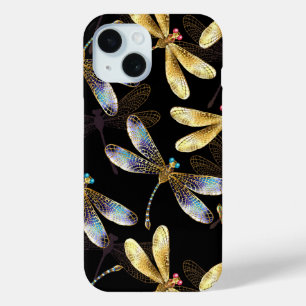 Nahtloses Muster mit goldenen Libellen Case-Mate iPhone Hülle