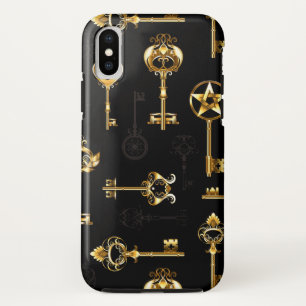 Nahtloses Muster mit goldenen Schlüsseln Case-Mate iPhone Hülle