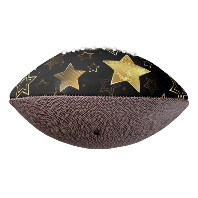 Nahtloses Muster mit goldenen Sternen Football (Gedreht 270)