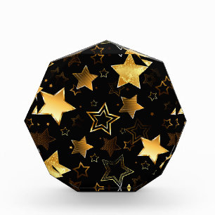 Nahtloses Muster mit goldenen Sternen Fotoblock