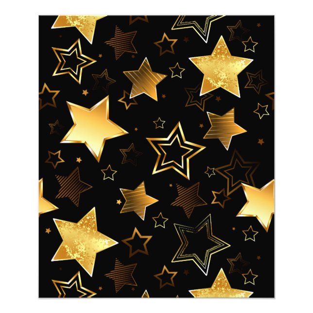 Nahtloses Muster mit goldenen Sternen Fotodruck (Vorne)