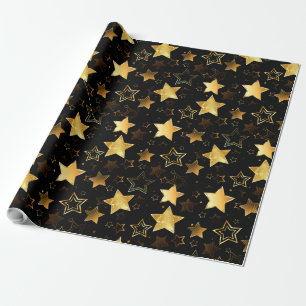 Nahtloses Muster mit goldenen Sternen Geschenkpapier