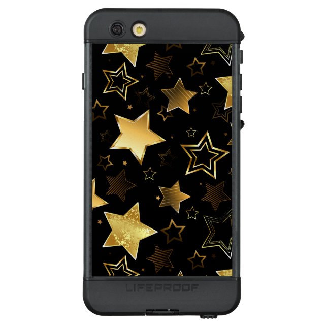 Nahtloses Muster mit goldenen Sternen LifeProof iPhone Hülle (Rückseite)