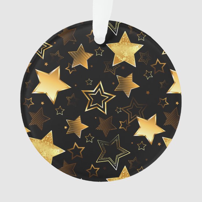 Nahtloses Muster mit goldenen Sternen Ornament (Vorderseite)