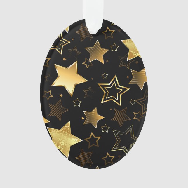 Nahtloses Muster mit goldenen Sternen Ornament (Vorderseite)