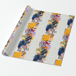 Nahtloses Muster mit handgezeichneten Pinselstrich Geschenkpapier