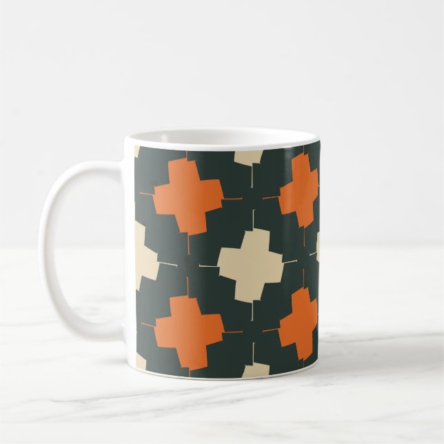 Nahtloses Muster mit hellen geometrischen Elemente Kaffeetasse (Links)