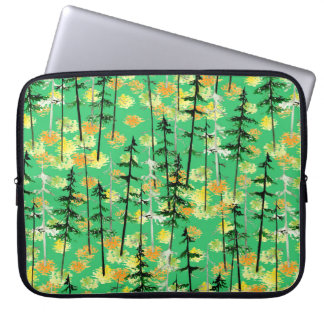 Nahtloses Muster mit Herbstwald Laptopschutzhülle