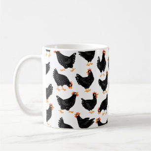 Nahtloses Muster mit Huhn Kaffeetasse
