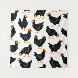 Nahtloses Muster mit Huhn Wandteppich