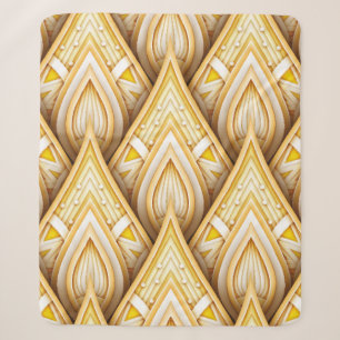 Nahtloses Muster mit indigenen Motiven aus Gold. e Sherpadecke