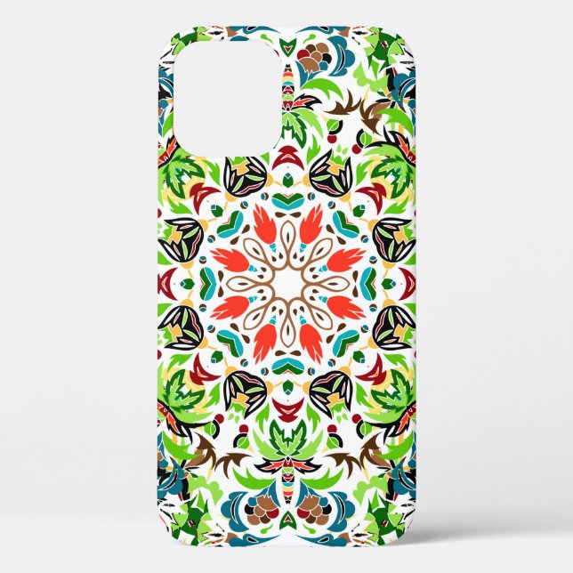  Nahtloses Muster mit leuchtend blumengeschmückten Case-Mate iPhone Hülle (Rückseite)