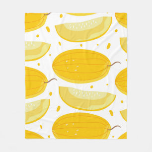 Nahtloses Muster mit Melonen. Doodle Früchte. Vint Fleecedecke