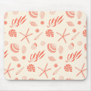 Nahtloses Muster mit Muscheln Mousepad