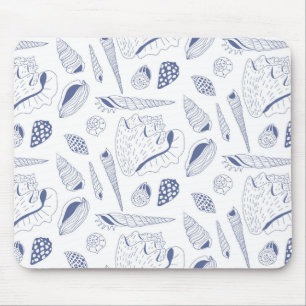 Nahtloses Muster mit Muscheln Mousepad
