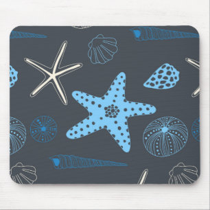 Nahtloses Muster mit Muscheln Mousepad