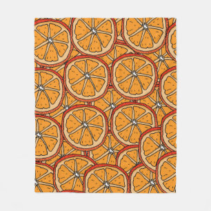 Nahtloses Muster mit Orange. Endlose Textur Fleecedecke