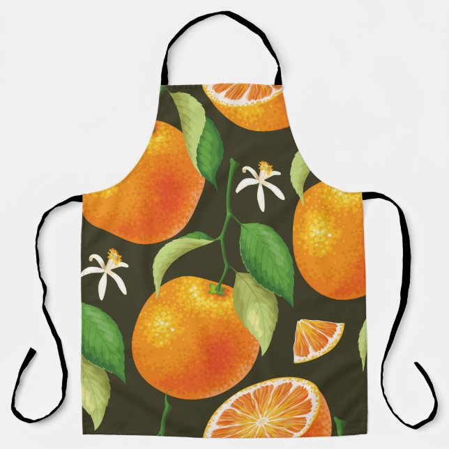 Nahtloses Muster mit Orange Schürze (Vorderseite)