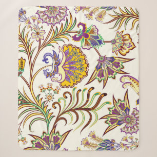 Nahtloses Muster mit Paisley und Blütenpaisley Sherpadecke