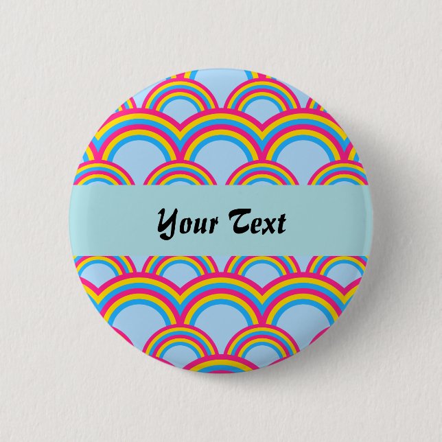 Nahtloses Muster mit Regenbogen Button (Vorderseite)