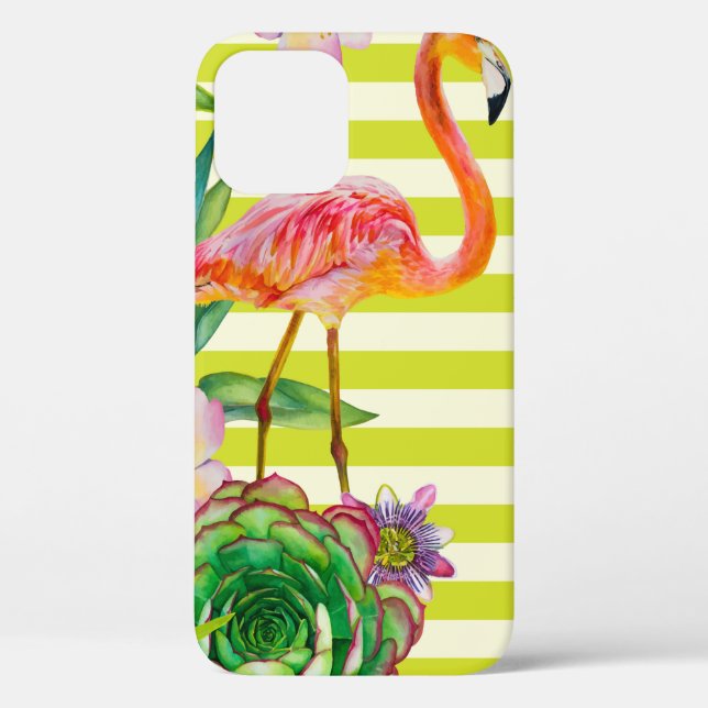  Nahtloses Muster mit rosa Flamingo und exotischem Case-Mate iPhone Hülle (Rückseite)
