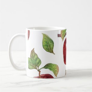 Nahtloses Muster mit roten Äpfeln. Realistischer V Kaffeetasse