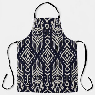 Nahtloses Muster mit Stickerei. Ikat Fabric. Eth Schürze