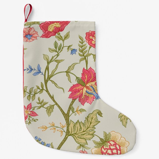 Nahtloses Muster mit stilisierten Blume  Kleiner Weihnachtsstrumpf (Vorderseite)