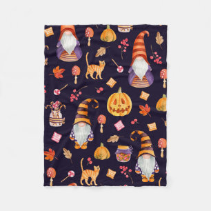 Nahtloses Muster mit Vintagen Halloween-Elementen. Fleecedecke