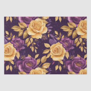 Nahtloses Muster mit violetten Blumen Seidenpapier