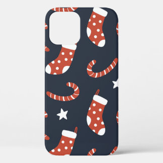 Nahtloses Muster mit Weihnachtssocken, Bonbons Case-Mate iPhone Hülle