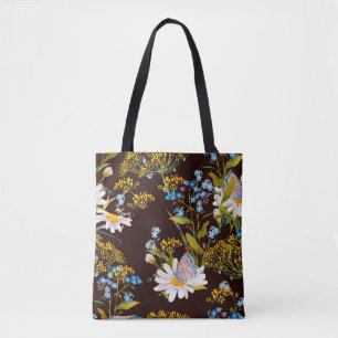 Nahtloses Muster mit Wildblumen Tasche