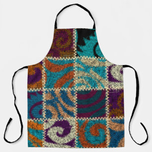 Nahtloses Muster. Nachahmung eines Patchwork-Muste Schürze