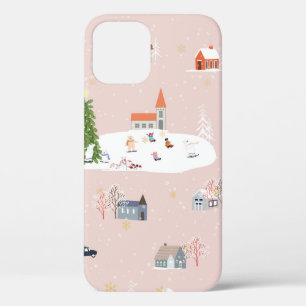 Nahtloses Muster Niedliche Weihnachtslandschaft im Case-Mate iPhone Hülle