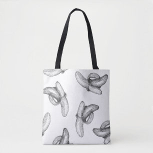 Nahtloses Muster oder Hintergrund mit Banane. Tasche
